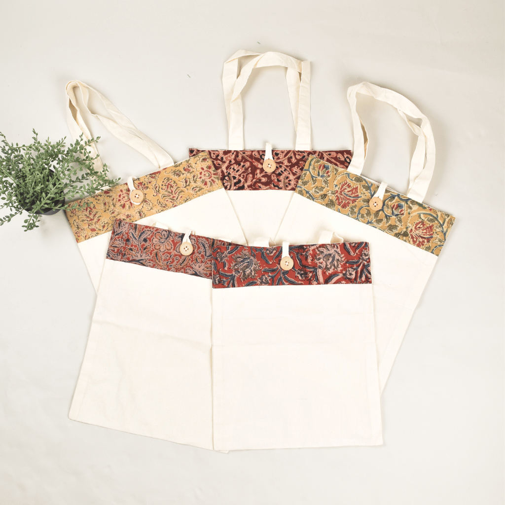 Cora and kalamkari cotton navratri gifting bag