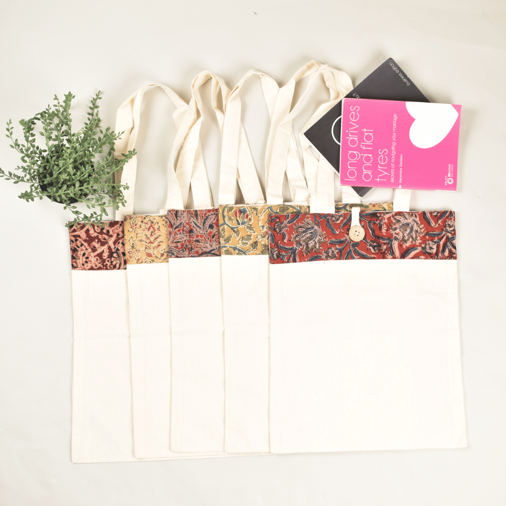 Cora and kalamkari cotton navratri gifting bag