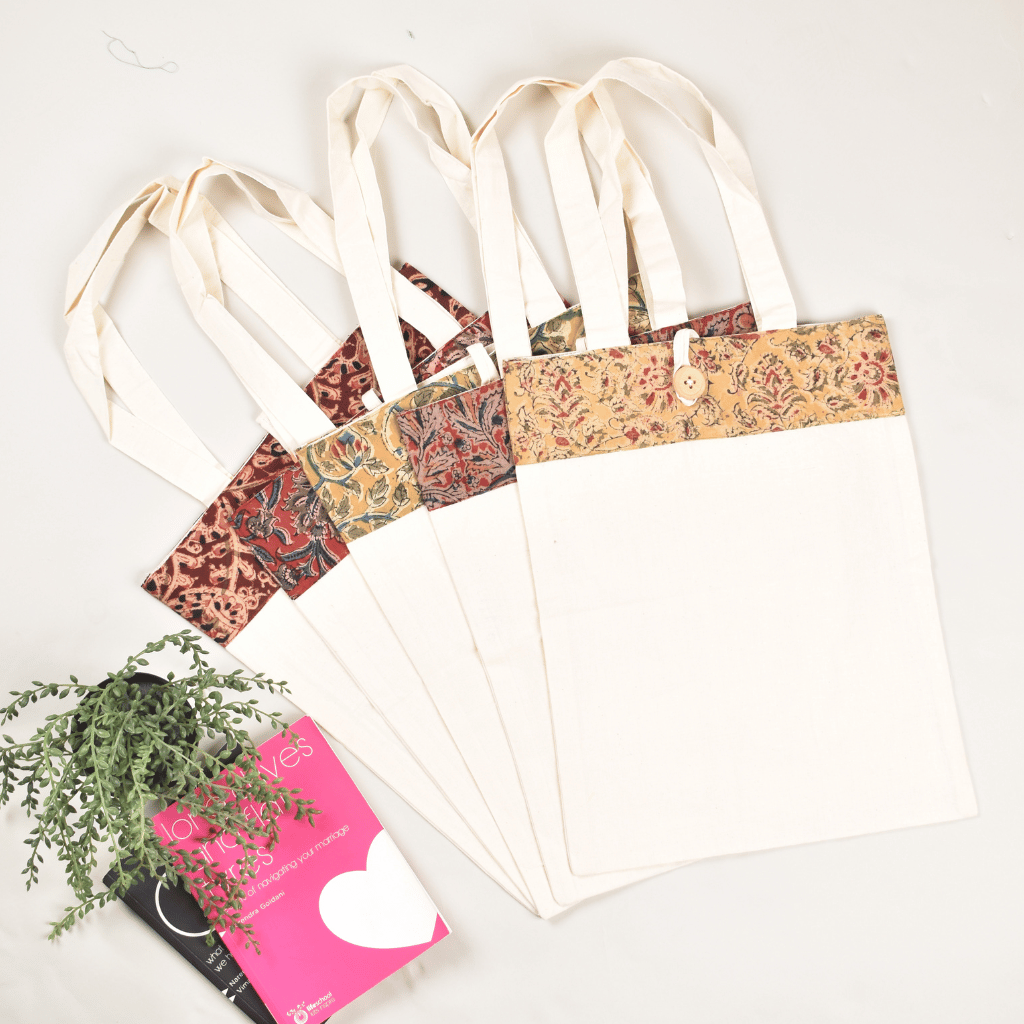 Cora and kalamkari cotton navratri gifting bag