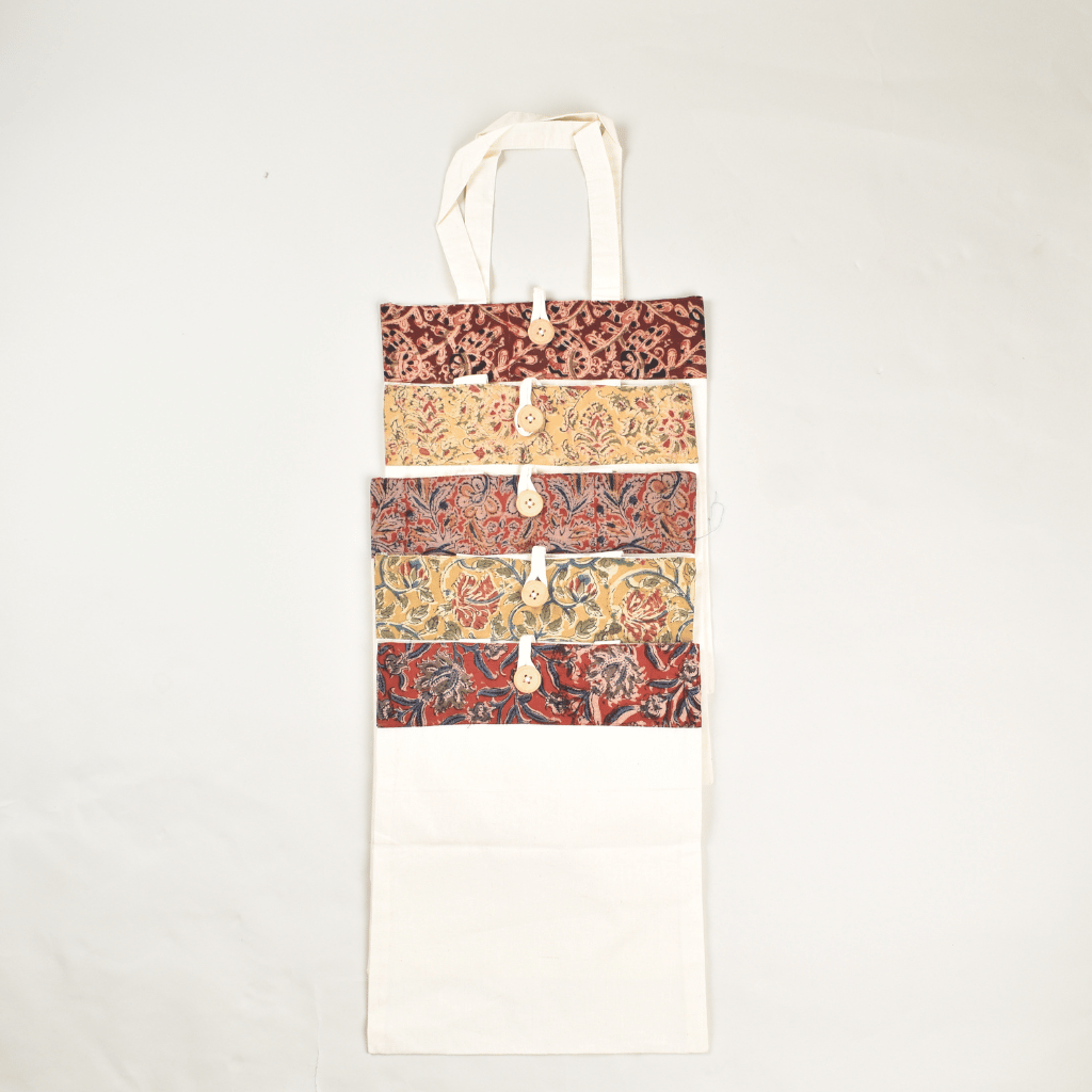 Cora and kalamkari cotton navratri gifting bag