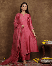 Onion Pink Kota cotton Dupatta