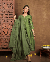 Green Kota cotton Dupatta