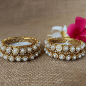 Pearl Stone Work Handmade Tealight Holders – Set of 2