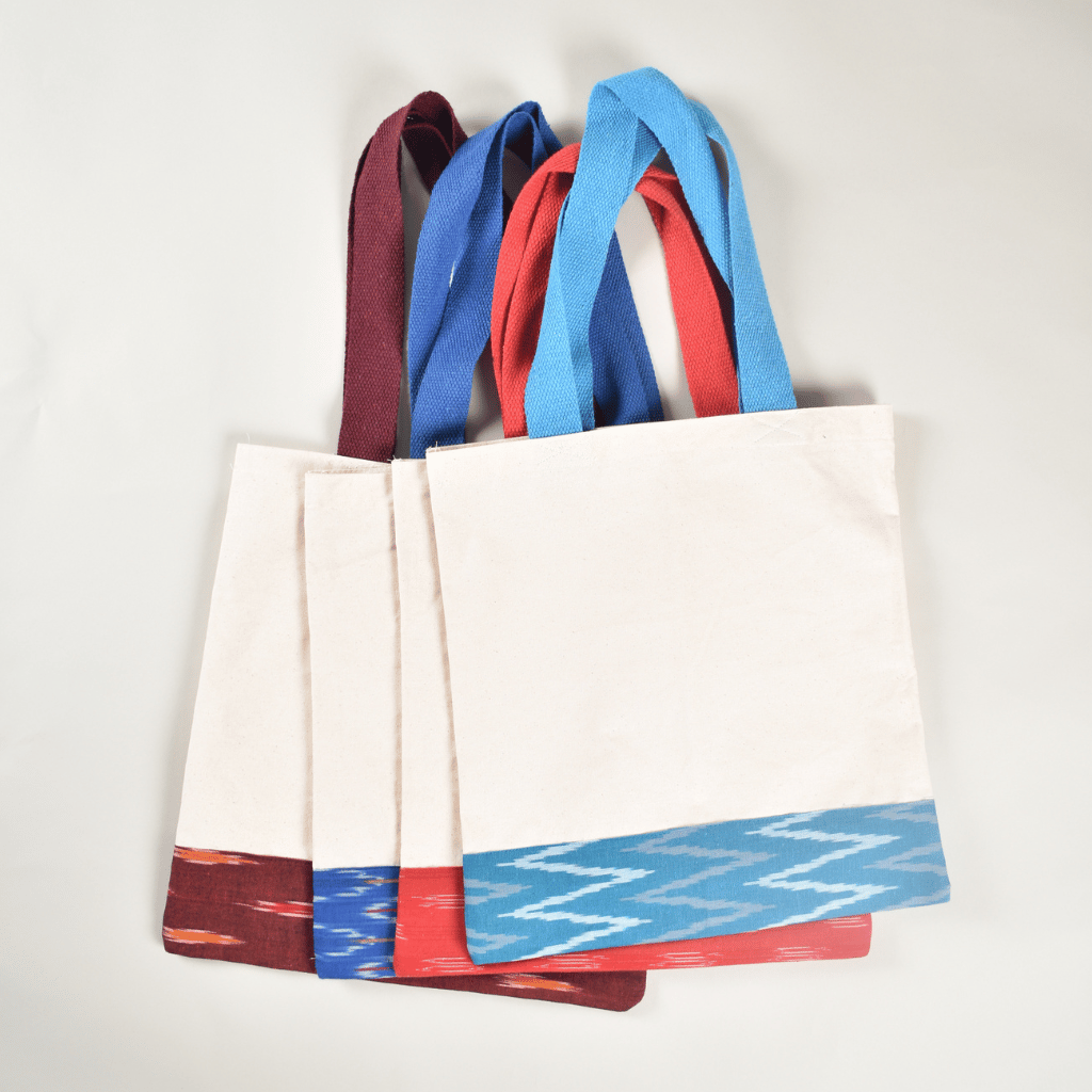 Canvas and ikat cotton gifting bag