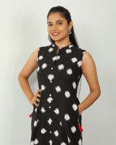 Black & white ikat dress 