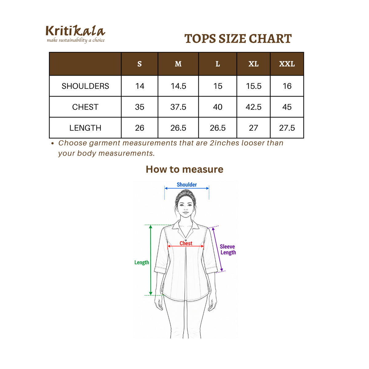 OFFWHITE TUNIC WITH EMBROIDERED PLACKET size chart