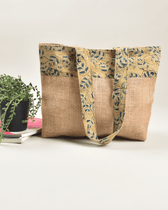 Yellow kalamkari tambulam bag - front