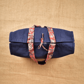Blue strong canvas shopping bag - top view