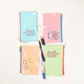 Hand Embroidered Pencil Pouch