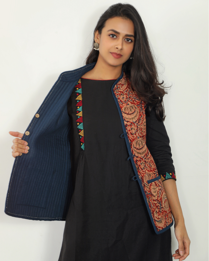 Kalamkari reversible jackets discount