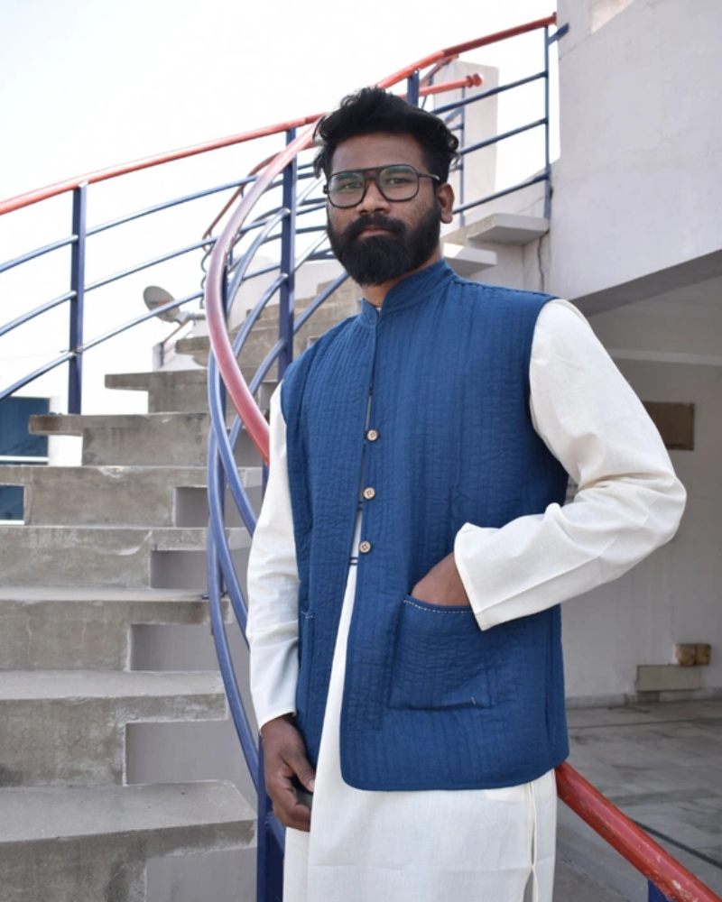 Buy Beige Linen Reversible Nehru Jacket For Men by Arjan Dugal Online at  Aza Fashions.