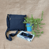 Maroon and Green Embroidery Sling Bag - back