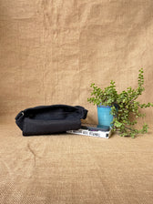 Blue and Pink Embroidery Sling Bag - zip