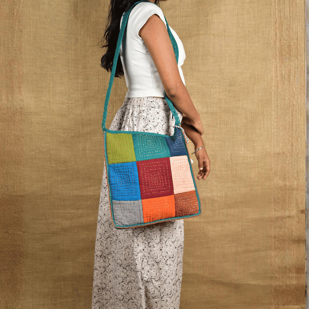 Patchwork Hand Embroidery Sling Bag 