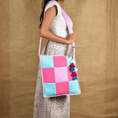 Handloom Patchwork Hand Embroidery Sling Bag