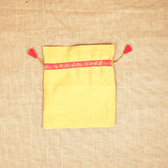 Yellow Silk Potli Bag