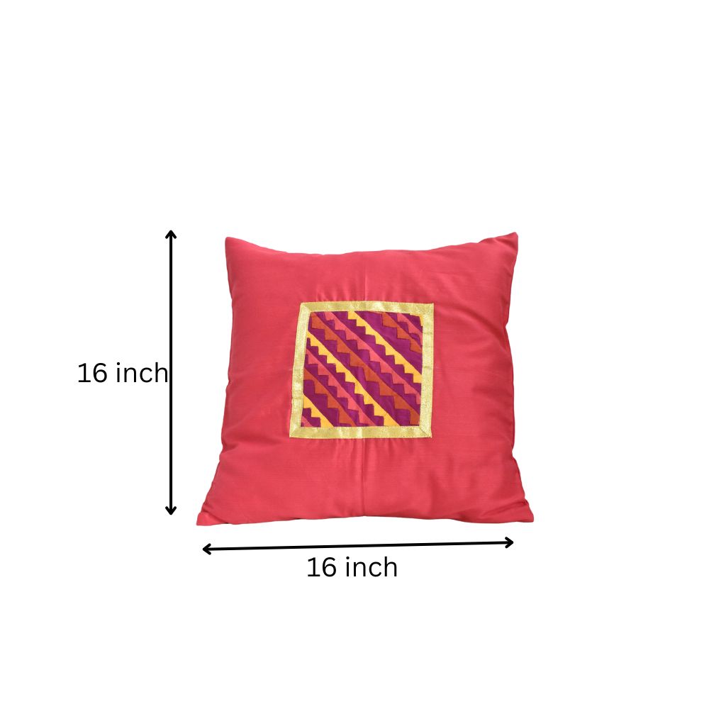 Pink Silk cushion cover