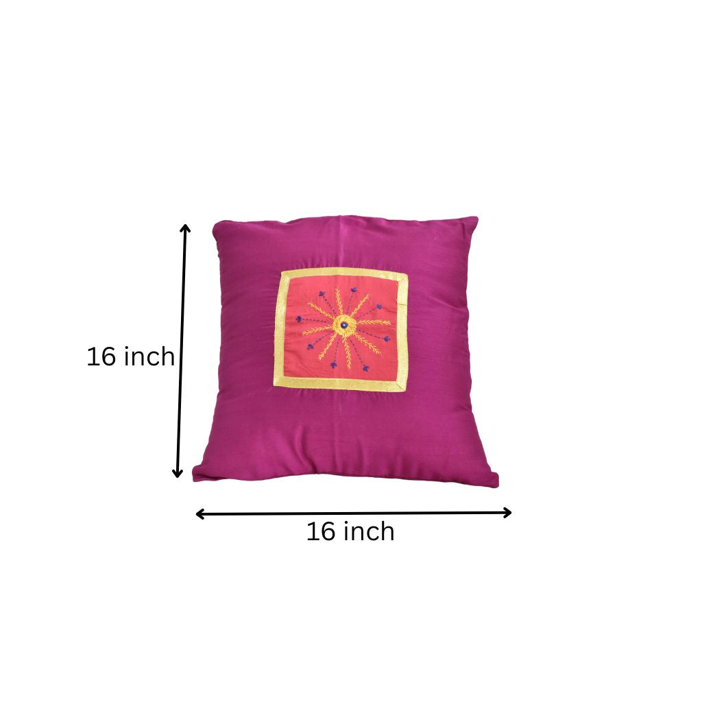 Purple Silk cushion cover