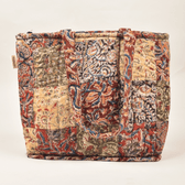 Patchwork quilted tote bag - front