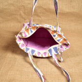  White Ikat Quilted tote bag - Inside