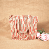 Pink Kalamkari Quilted Tote Bag - back
