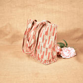 Pink Kalamkari Quilted Tote Bag - side