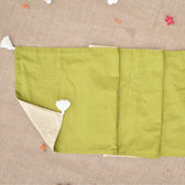 Silk reversible festive table runners - green