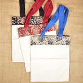 Canvas and kalamkari cotton gifting bag - Top view