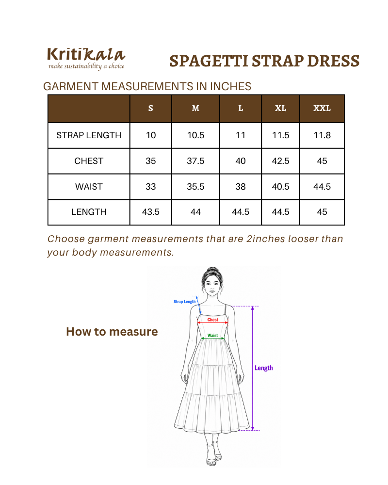 Spaghetti strap white summer dress size chart