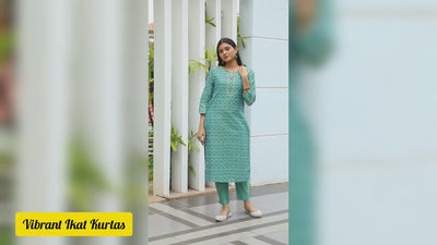 Mercerized Ikat women kurtas - Mobile