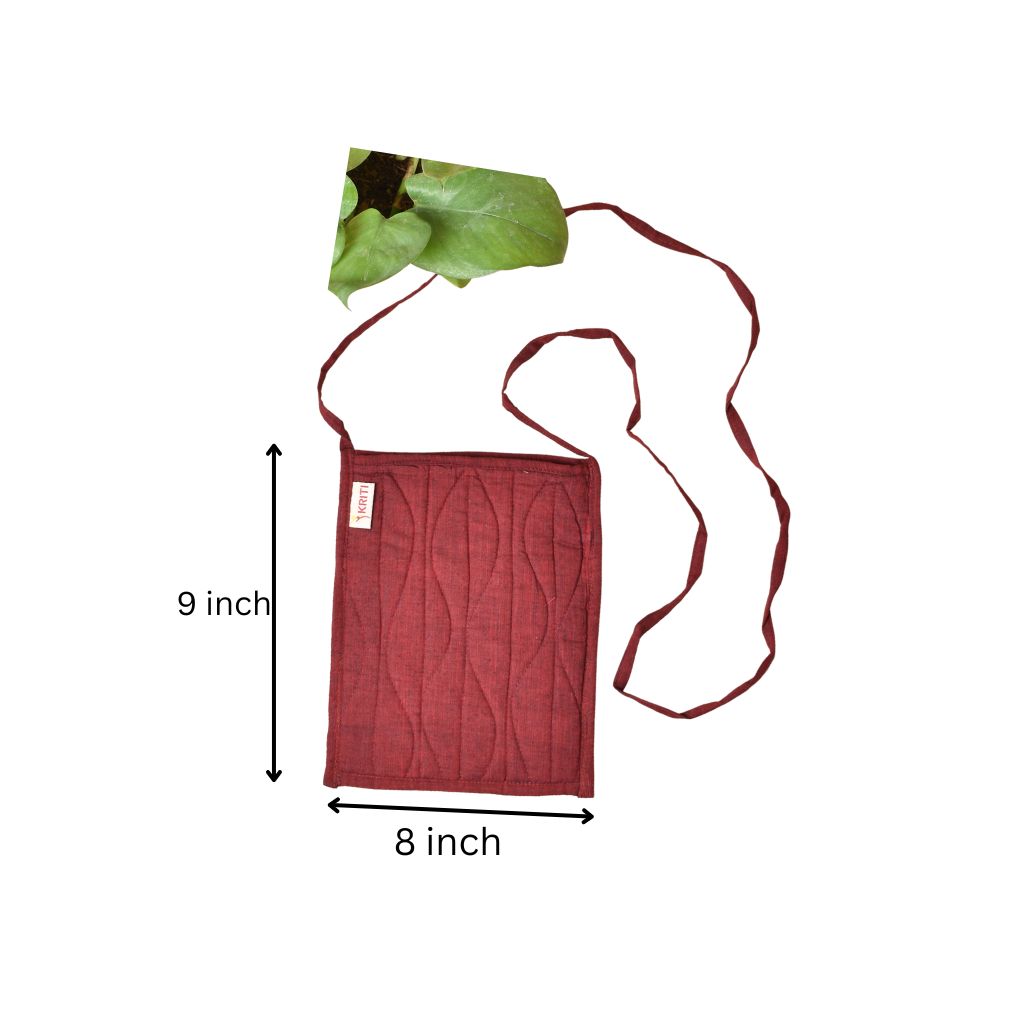 Maroon Mangalgiri sling bag