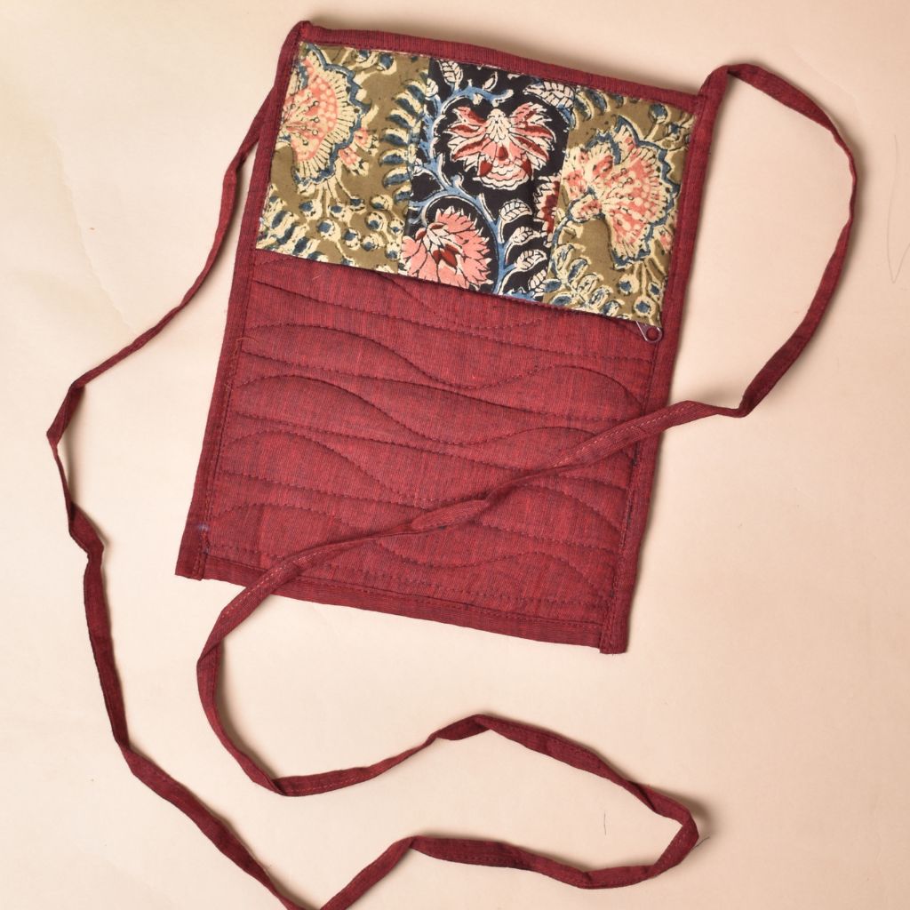 Maroon Mangalgiri sling bag